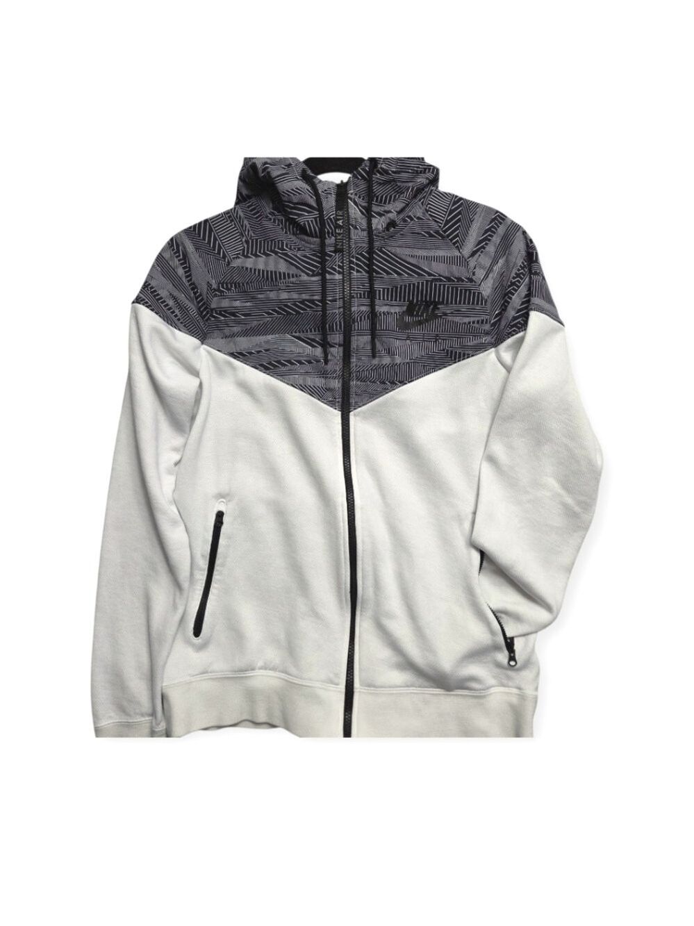 Small ● Nike Tech Monochrome Geometric Full-Zip Windrunner Hoodie